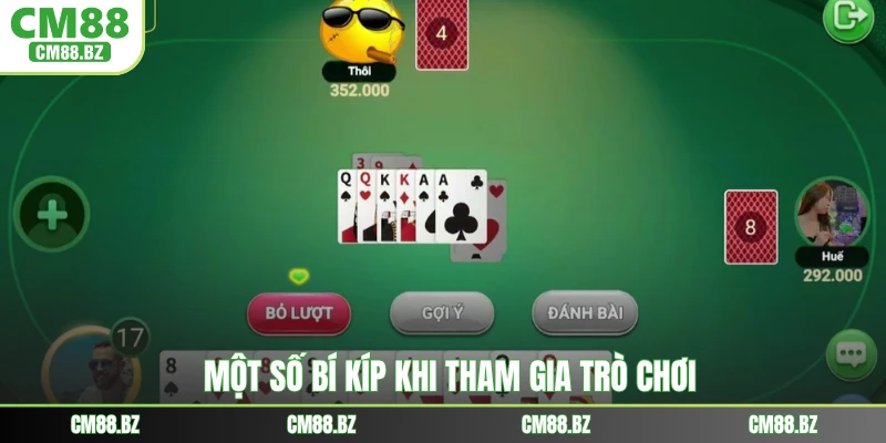 Một số bí kíp khi tham gia trò chơi